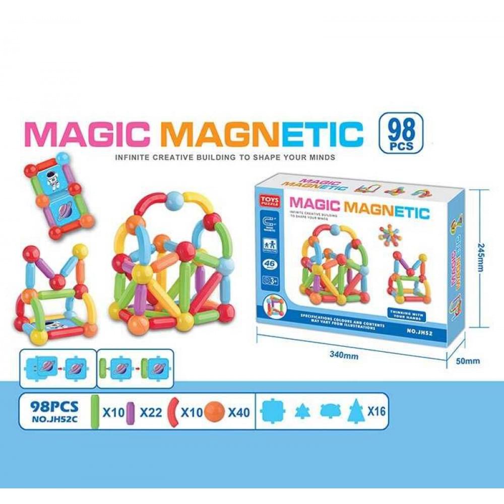Магнітний конструктор 98 деталей, в кор. 24*26*5см /36-2/