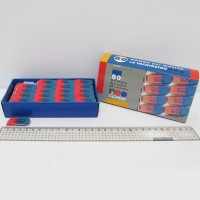 Ластик красно-синій Neo Line, 4 см, 80 шт.