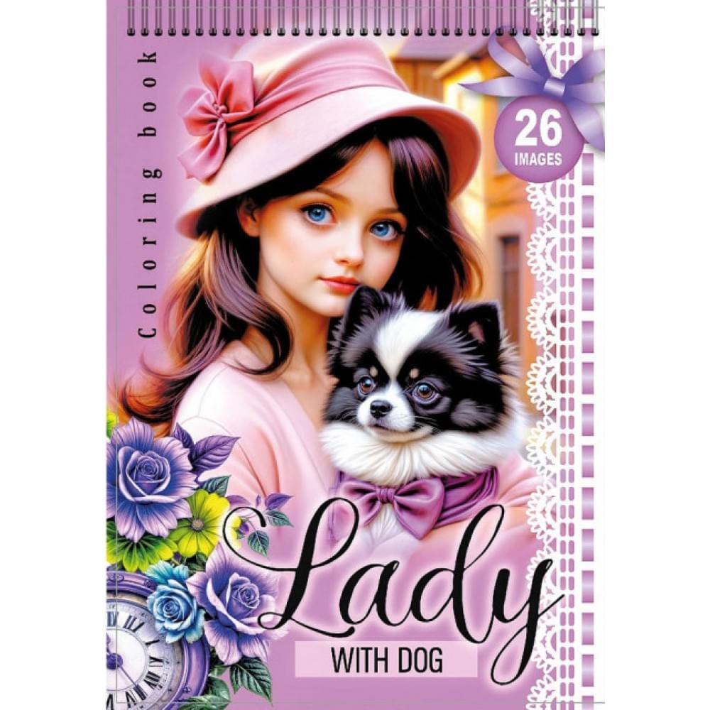 Розмальовка з наліпками 148 х 210 мм.,100г,12 аркушів, друк 4+4.Спіраль диз:24227