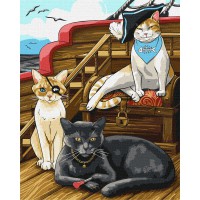 Картина за номерами Пухнасті пірати Ideyka 40×50 см КНО6568