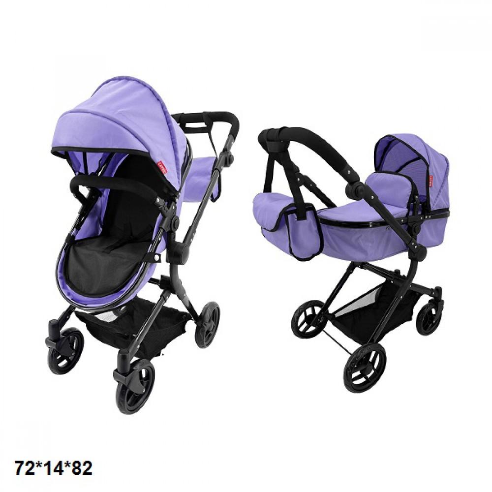 Коляска для ляльки 2в1 CARRELLO ALFA 9707 PURPLE з сумкою метал.кор.51*15,5*39,5 /1/