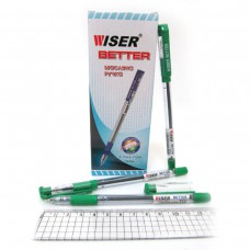 Ручка масляна wiser "better" 0,7 мм з грипом зелена 12 шт.(в упаковці)