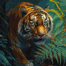 Картина за номерами "повелитель джунглів" 40х40см кно6506