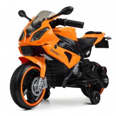Мотоцикл 2мотори25w, 2акум. 6v5ah, mp3, usb, світлові ефекти, колеса, помаранчевий.