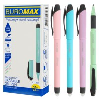 Набір гелевих ручок пиши-стирай ILLUSIA, 12 шт., 0.5 мм, синій, BM.8313-01