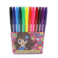 Фломастери Дівчинка з метеликами, 12 кольорів, ПВХ, Josef Otten