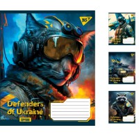 Зошити учнівські 60 аркушів лінія. YES Defenders of Ukraine 10 шт. в упаковці