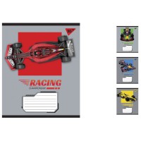 Зошити учнівські 12 аркушів клітинка. YES Racing championship, 25 шт. в упаковці