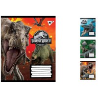 Зошити учнівські 48 аркушів лінія. YES Jurassic World. Genetic failure, зошит дя записів 10 шт. в упаковці