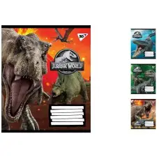 Тетради ученические 48 листов линия. YES Jurassic World. Genetic failure, зошит дя записів 10 шт. в упаковке