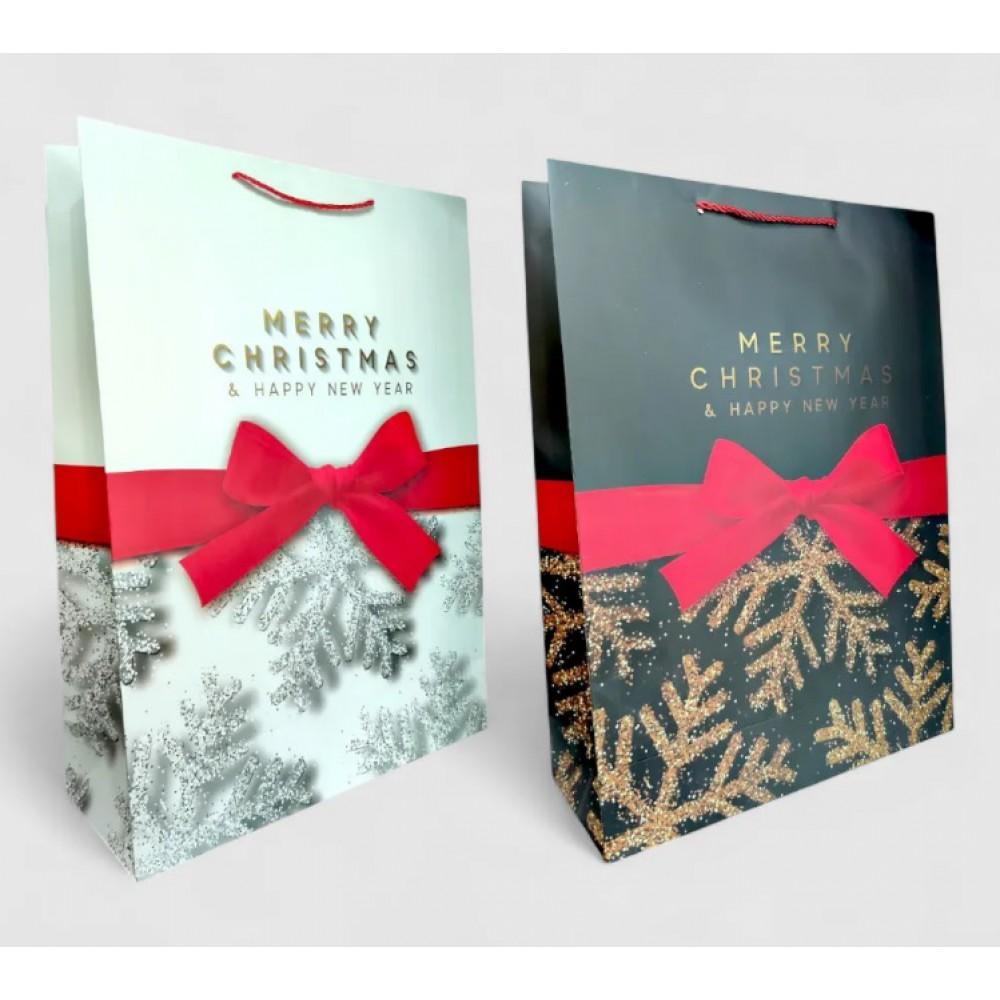 Подарунковий пакет "Merry Christmas" 40х55х15см, набір з 2-х штук bl2502-217