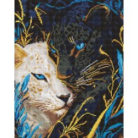 Алмазна мозаїка на підрамнику Інь ян Ideyka 40×50 см AMO8240