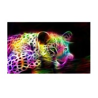 Алмазна мозаїка Кольоровий леопард 30×40 см 60258