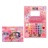 Косметика Тіні, рум’яна, палетка, 50 кольорів, пензлики, дзеркало, 26.5x20x1 см