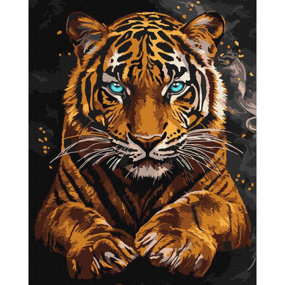 Набір для розпису по номерах "Дикий тигр" Ideyka 40х50см КНО6812