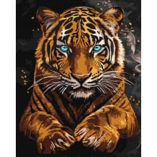 Набір для розпису по номерах "Дикий тигр" Ideyka 40х50см КНО6812