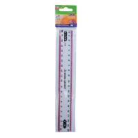 Лінійка, 20 см, з рожевою смужкою, блістер, 12 шт. в упаковці