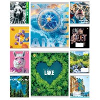 Зошити учнівські 36 аркушів лінія Люкс Мікс 1, 20 шт. в упаковці