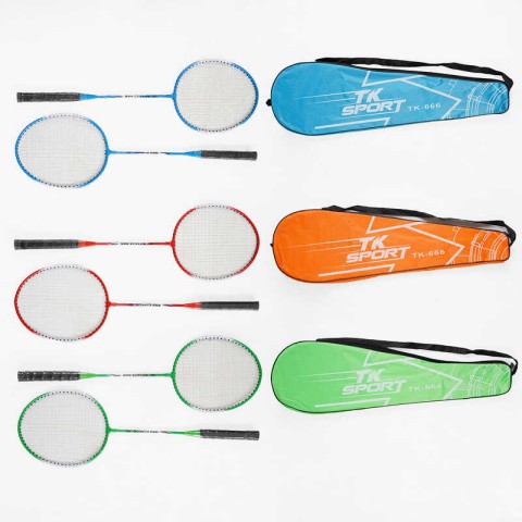 Набір для бадмінтону TK Sport, 2 ракетки з металевим каркасом, у чохлі C63429 (В асортименті)