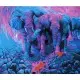 Набір для розпису по номерах Кольорові слони, Strateg, 40x50 см, GS002