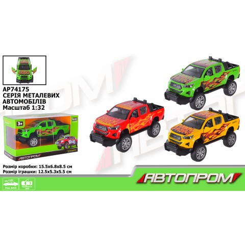 Машинка металева АВТОПРОМ 1:32 двері (В асортименті) AP74175