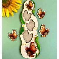 Сортер більш-менш Курочки 32×12×0,6 см Ubee