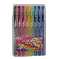 Набір гелевих ручок із блиском та запахом, 8 кольорів, у пластиковій коробці