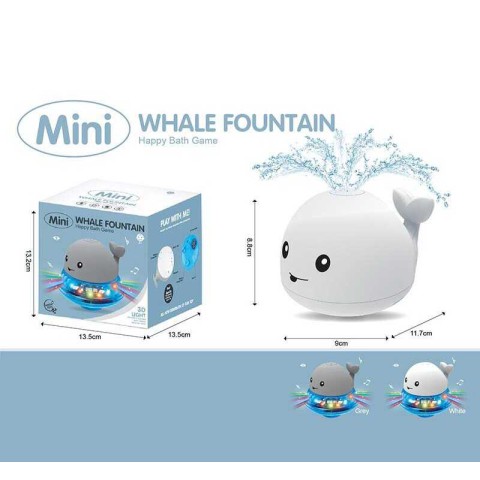 Гра для ванни Кит, фонтанчик, катається, підсвічування, 6688BQ (В асортименті)