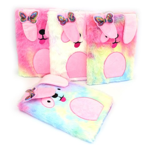 Блокнот пухнастий Собачки, А5, 80 аркушів, клітинка, 80 г/м² (В асортименті)