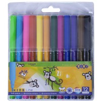 Фломастери, 12 кольорів, 2 шт.