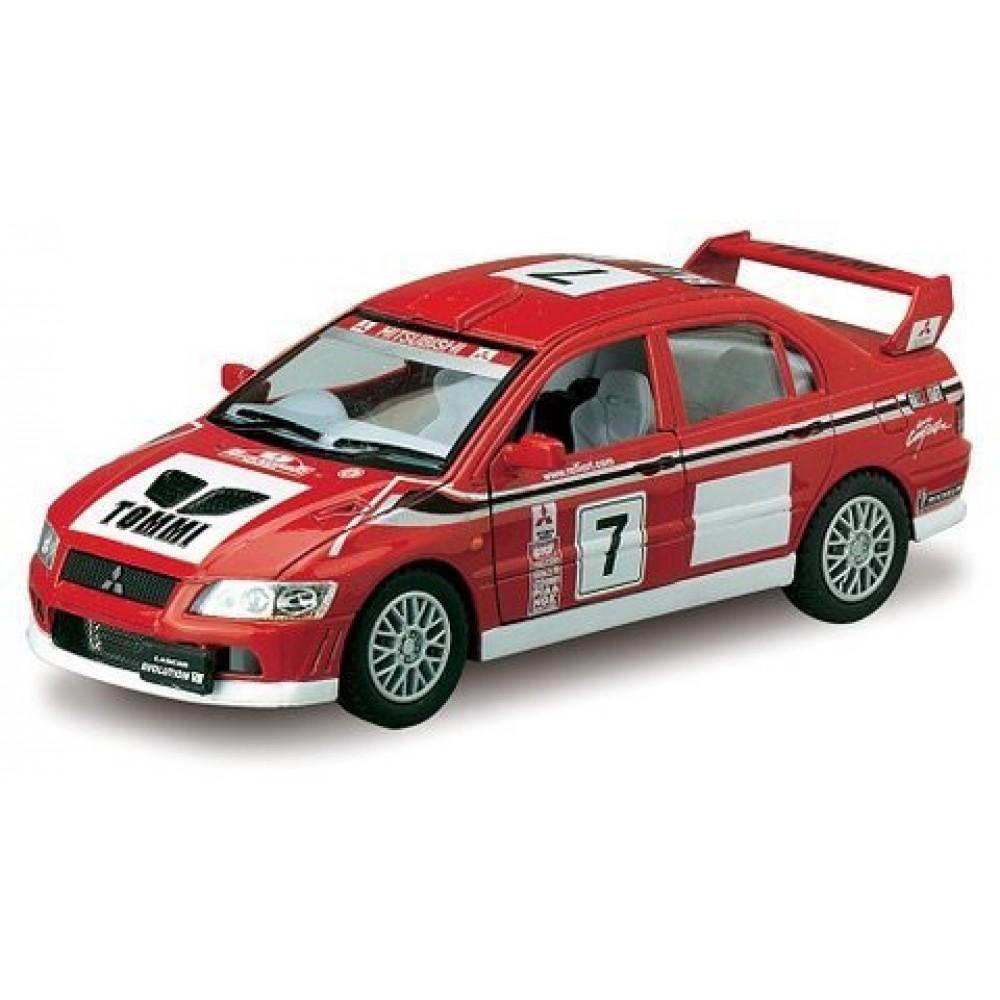 Машинка kinsmart mitsubishi lancer evolution vii wrs kt5048w