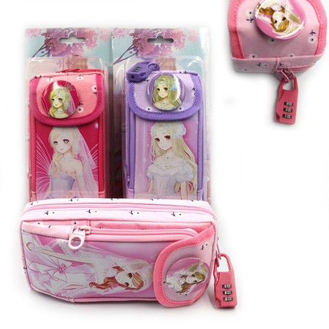 Пенал Princess, 2 відділення, 20x9x6.5 см, блістер (В асортименті)