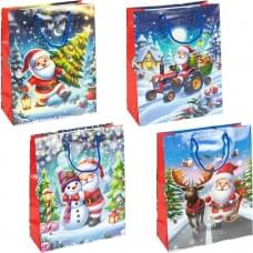 Подарунковий пакет "Новий Рік" 32х44х11см, набір з 4-х штук 2576-3(123401)
