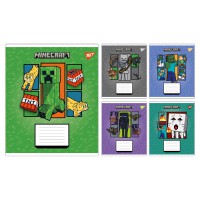 Зошити учнівські 12 аркушів клітинка Yes Minecraft Arrows, 25 шт. в упаковці