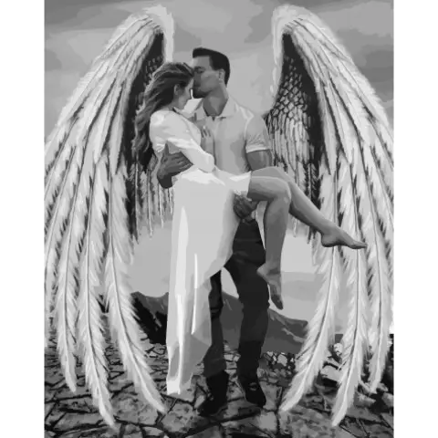 Набір для розпису по номерах Люди Мій янгол-охоронець, 40x50 см, КНО4511