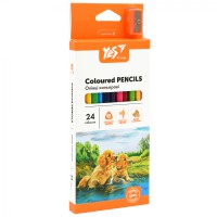 Олівці кольорові Yes Orange Line, 24 кольори, з точилкою