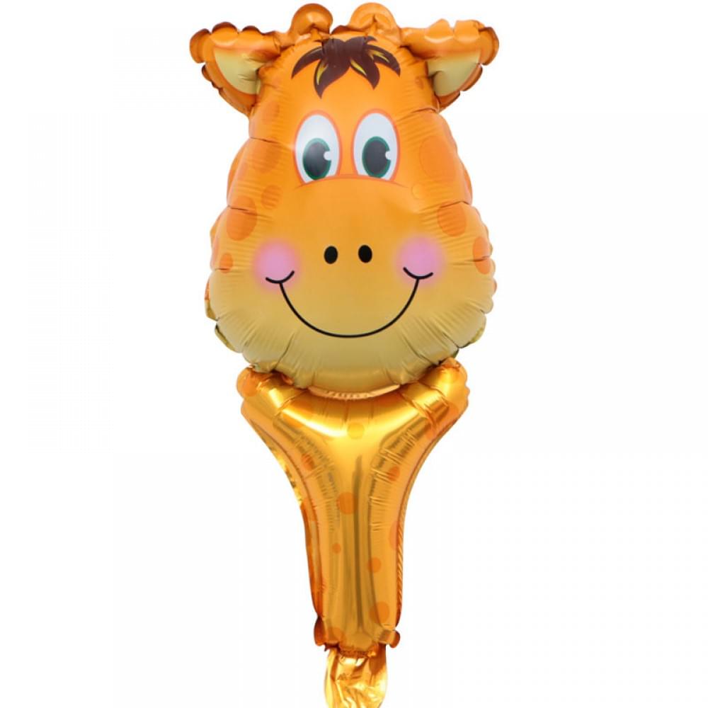 Большие гелиевые шары «Жираф», надувные фольгированные воздушные фигуры для праздника 42*21 см //