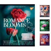 Зошити учнівські 60 аркушів лінія. YES Romance blooms 10 шт. в упаковці