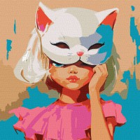 Набір для розпису по номерах Мяу, Ideyka, 50x50 см, КНО8541