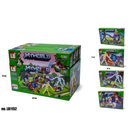 Конструктор Minecraft, LB1152, 225-239 деталей, (В асортименті)