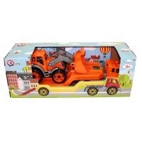 Автовоз з трактором ТехноК Оранжевий, 3916