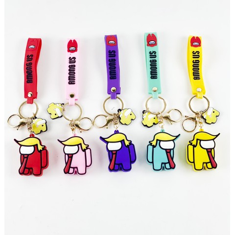 Брелок силіконовий з хлястиком Among Us 6 см (В асортименті)