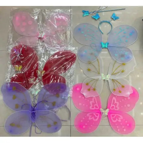 Крила підсвічування чарівна паличка обруч 40 см на резинках мікс C68501