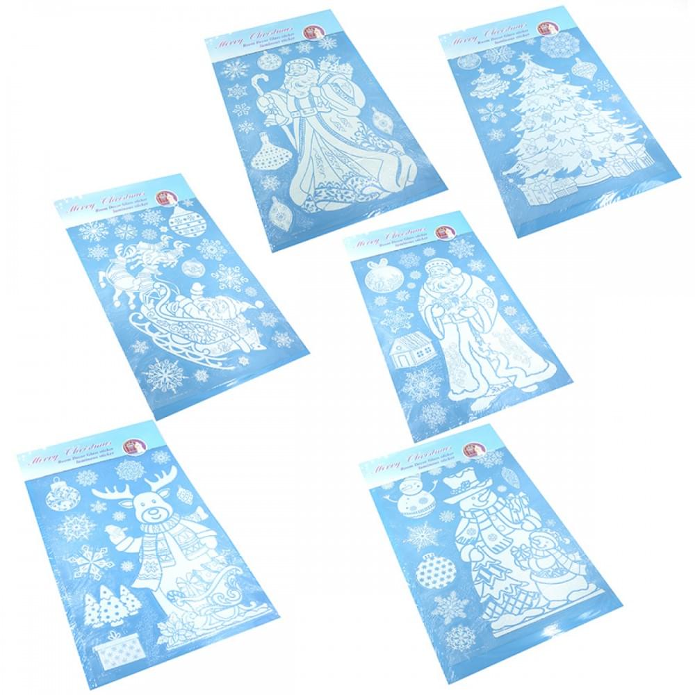 Наліпки для вікон "Олень", 30*51см, mix, 1шт/етик.