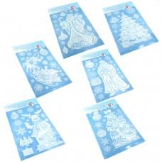 Наліпки для вікон "Олень", 30*51см, mix, 1шт/етик.