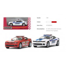 Модель легкова chevrolet camaro 5'' kt5383wpr police/fire fighter метал. Інерція відкр. Дв. 2в. Коробка