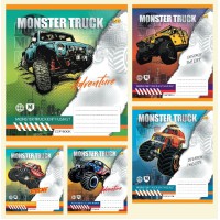 Зошити учнівські 18 аркушів клітинка Люкс ТЕ11221 TRUCK, 20 шт. в упаковці