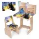 Парта зі стільчиком, 69.5x44.5 см, Кіт-воїн, абетка, N2071-2-3