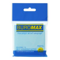 Блок для приміток Pastel, 75x75 мм, 100 аркушів, блакитний, 3 шт. в упаковці