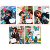 Зошити учнівські 24 аркуша клітинка 1B Japanese adventure, 20 шт. в упаковці